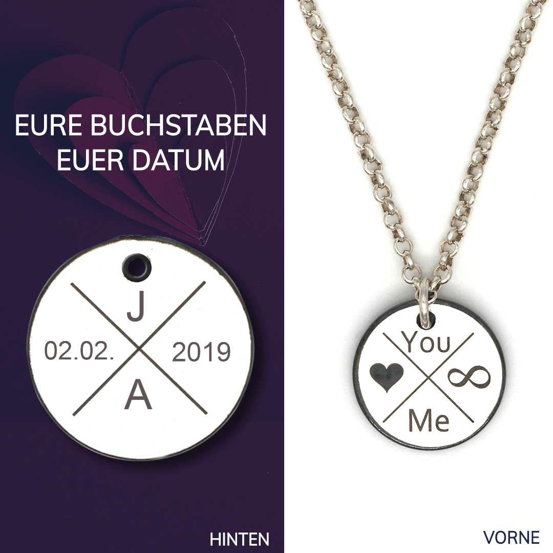 Halskette You & Me (individualisierbar)